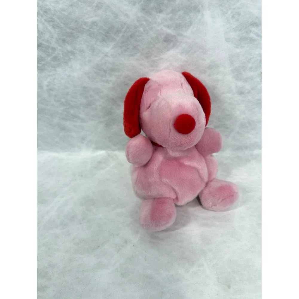 Aurora Peanuts Snoopy Plush Pink Red Valentine Stuffed Animal Dog 7 Inch